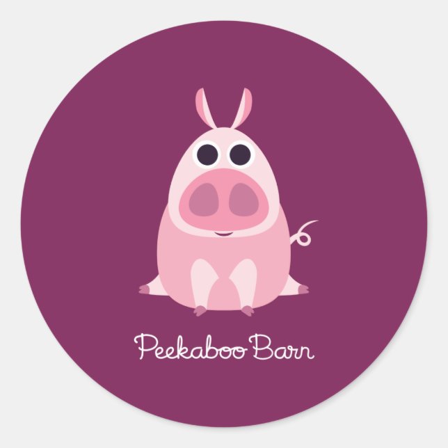 Adesivo Redondo Leary, o Porco (Frente)