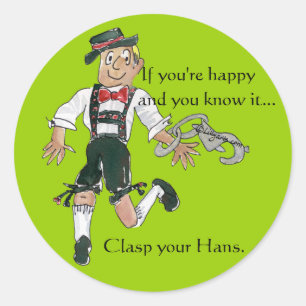 Adesivo Redondo Lederhosen Oktoberfest Envelopes Selos
