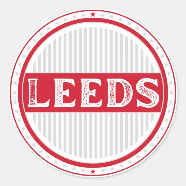 Adesivo Redondo Leeds City Pride Emblem – English Identity (Frente)