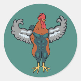 Adesivo Redondo Leg Day are for Chickens