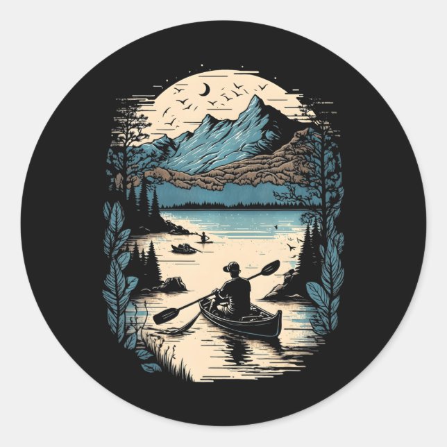 Adesivo Redondo Legal Barco Kayaking Externo Único Kayak (Frente)