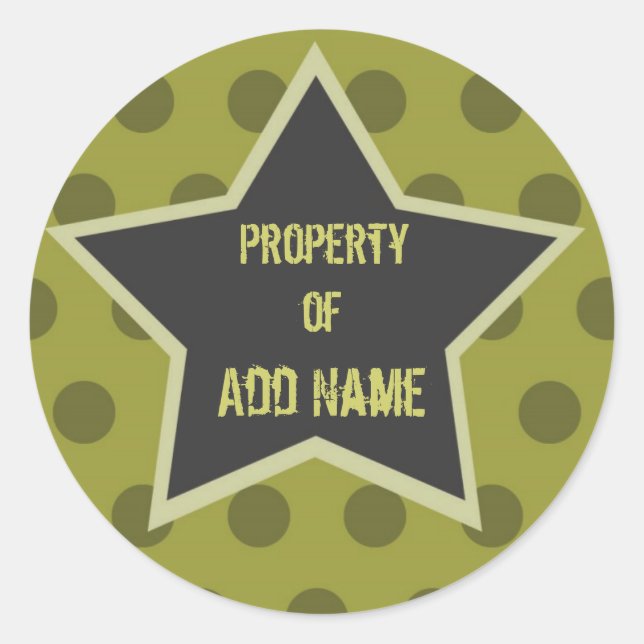 Adesivo Redondo Legal Boy "Property of" Camp Sticker (Frente)