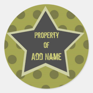 Adesivo Redondo Legal Boy "Property of" Camp Sticker