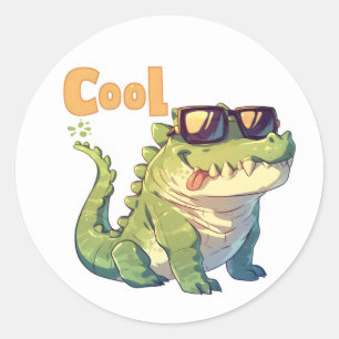 Adesivo Redondo Legal Crocodilo Anime
