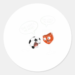 Adesivo Redondo Legal Ela Me Ama De Futebol E Bebê Engraçado De Vi