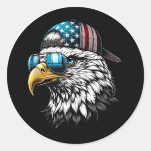 Adesivo Redondo Legal Funny American Bald Eagle Inauguration Day M