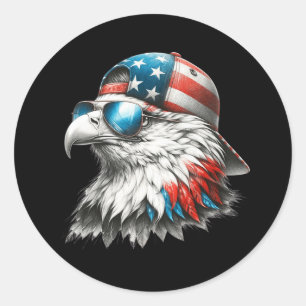 Adesivo Redondo Legal Funny American Bald Eagle Inauguration Day M