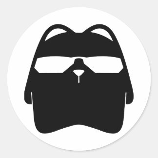 Adesivo Redondo Legal Gato, Agente Secreto Chubbs,