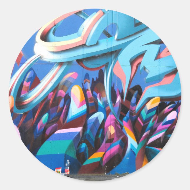 Adesivo Redondo Legal Grafite Wall (Frente)