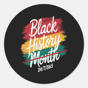 Adesivo Redondo Legal História Negra Mês A Cada Mês 24_7_365 Homen