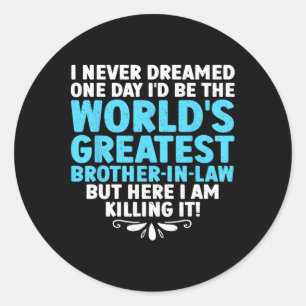 Adesivo Redondo Legal Irmão Em Arte De Lei Para Homens Futuro Irmã