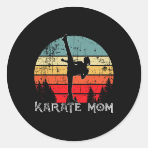 Adesivo Redondo Legal Karate Mãe Arte Marcial Japonesa Para Mães