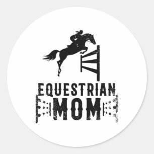 Adesivo Redondo Legal Mãe Equestre Presente Para Horse Show Puland