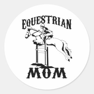 Adesivo Redondo Legal Menina Menina Equestre Cavaleiros Engraçado
