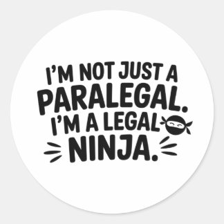 Adesivo Redondo Legal Ninja Paralegal Sticker | Decal