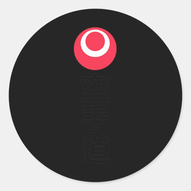 Adesivo Redondo Legal Okinawa Karate Do 空 手 道 Arte Marcial (Frente)