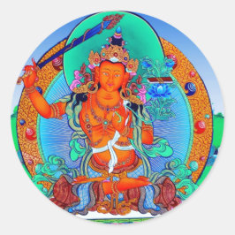 Adesivo Redondo Legal oriental tibetano thangka deus tatuagem arte