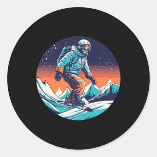 Adesivo Redondo Legal Para O Snowboard E O Lover De Esqui Na Boca