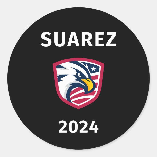 Adesivo Redondo Legal Patriótico Francis Suarez 2024 Eagle (Frente)