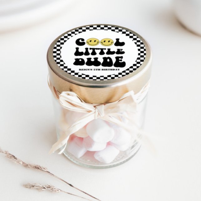 Adesivo Redondo Legal Pequeno Cara | Crianças Rad 5 de Aniversário (Criador carregado)