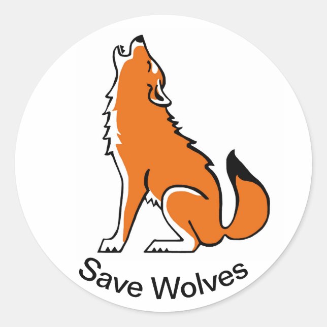 Adesivo Redondo Legal Salve WOLVES - Conservação - Guerreiro da Vi (Frente)