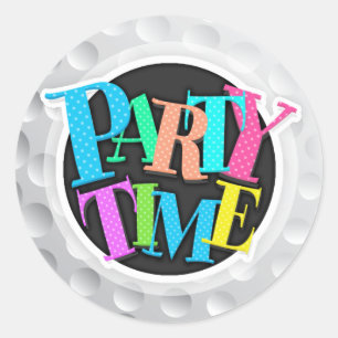 Adesivo Redondo Legal textura da bola de golfe branco, Golfer