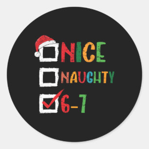 Adesivo Redondo Legal Travesso 6 7 Meme 67 Natal Seis Sete Meninos
