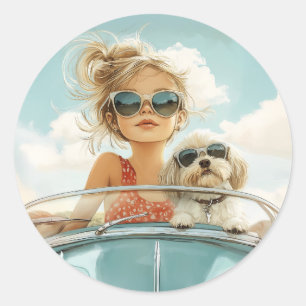 Adesivo Redondo Legal viagem com o melhor amigo