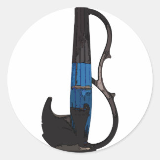 Adesivo Redondo Legal Vinheta de Violino Elétrico!