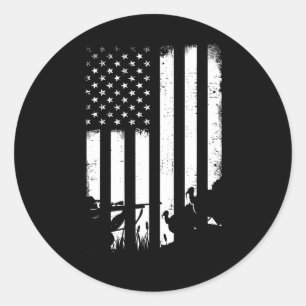 Adesivo Redondo Legal Vintage, Vintage, Estados Unidos, Bandeira T