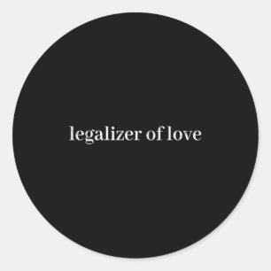 Adesivo Redondo Legalizador Do Amor, Oficiente Do Casamento