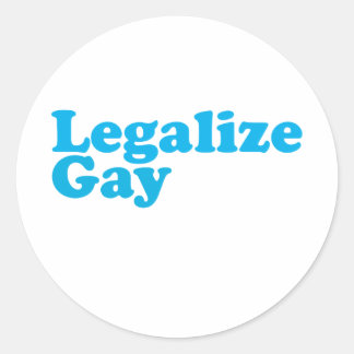 Adesivo Redondo Legalizar azul-bebê gay
