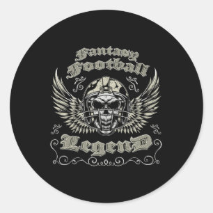 Adesivo Redondo Legenda de futebol fantasia Retro Vintage Fantasy