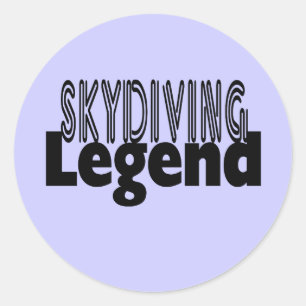 Adesivo Redondo Legenda de Skydiving