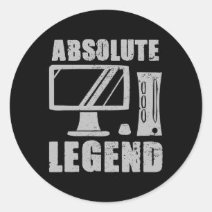 Adesivo Redondo Legenda Engraçado Jogo Jogador De Vídeo Cotação Pc