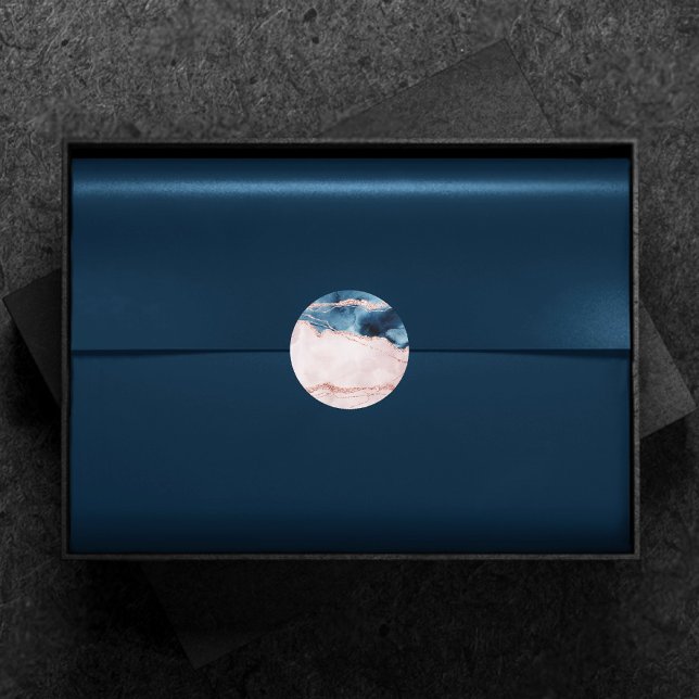 Adesivo Redondo Legenda Mística | Azul lacrimogêneo e agato Dourad (Criador carregado)