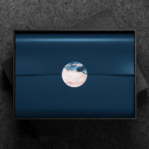 Adesivo Redondo Legenda Mística Azul Teto Cinza Rosa