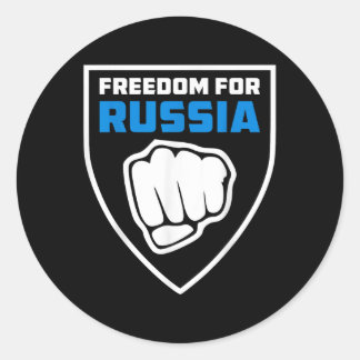 Adesivo Redondo Legião Liberdade Para A Rússia Bandeira Anti-Guerr