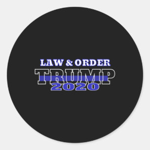 Adesivo Redondo Lei E Ordem Aplicação Da Lei Thin Blue Line Trump