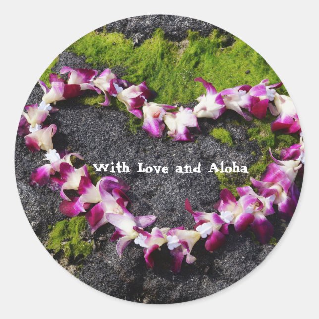 Adesivo Redondo Lei Flor sobre as Rochas (Frente)