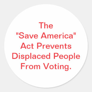 Adesivo Redondo Lei Save America é Perigosa Hankamer Artjunkhaus