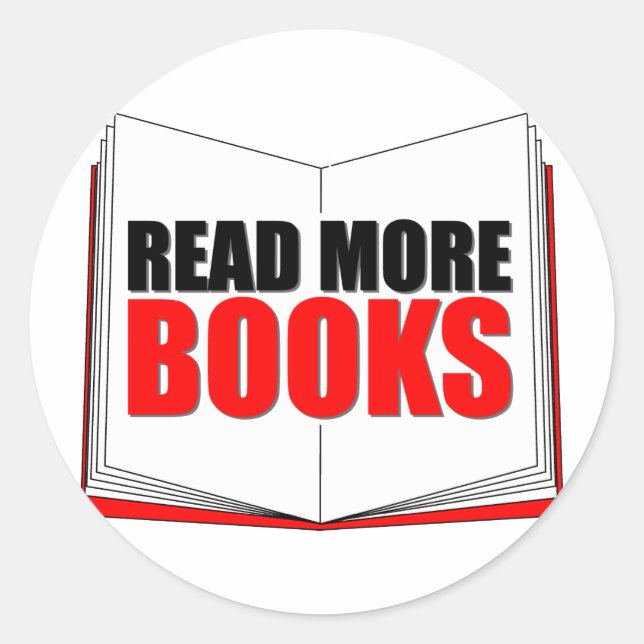 Adesivo Redondo Leia mais livros (Frente)