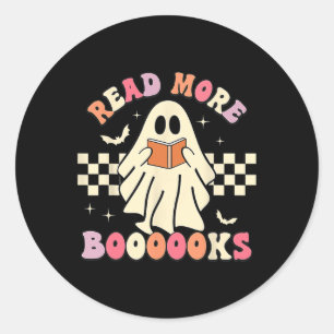 Adesivo Redondo Leia mais livros Ghost bonito Leia mais livros H