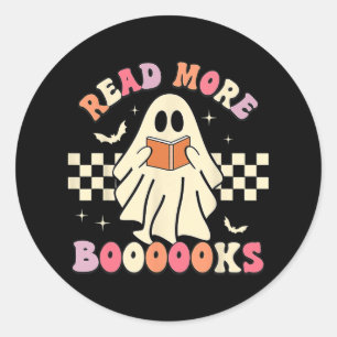 Adesivo Redondo Leia mais livros Ghost bonito Leia mais livros H