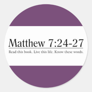 Adesivo Redondo Leia o 7:24 de Matthew da bíblia - 27