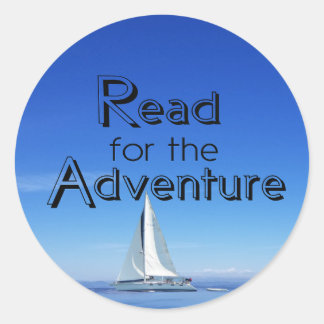 Adesivo Redondo Leia o Adventure Sailboat & Ocean Sticker