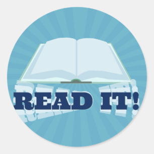 Adesivo Redondo Leia-O Vá Promover Seu Livro Aqui
