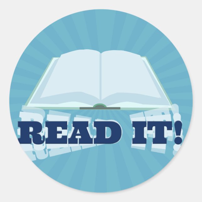 Adesivo Redondo Leia-O Vá Promover Seu Livro Aqui (Frente)