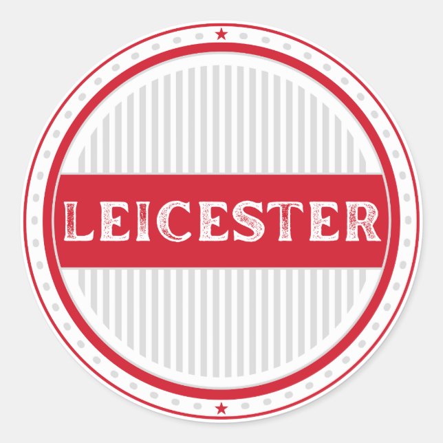 Adesivo Redondo Leicester City Pride Emblem – English Identity (Frente)