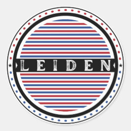 Adesivo Redondo Leiden City Pride Emblem – Dutch Identity